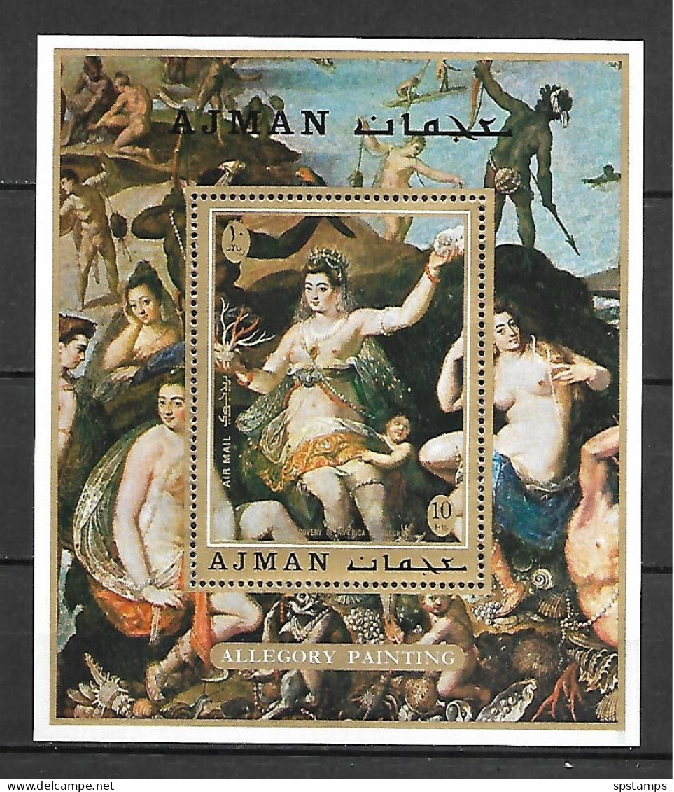 Ajman 1971 Art - Allegory Painting MS MNH - Otros & Sin Clasificación