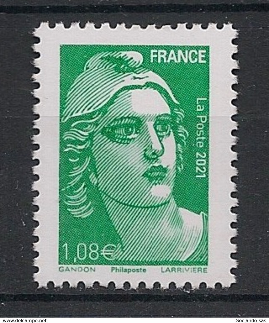 FRANCE - 2021 - N°YT. 5496 - Marianne De Gandon - Neuf Luxe ** / MNH / Postfrisch - Nuovi