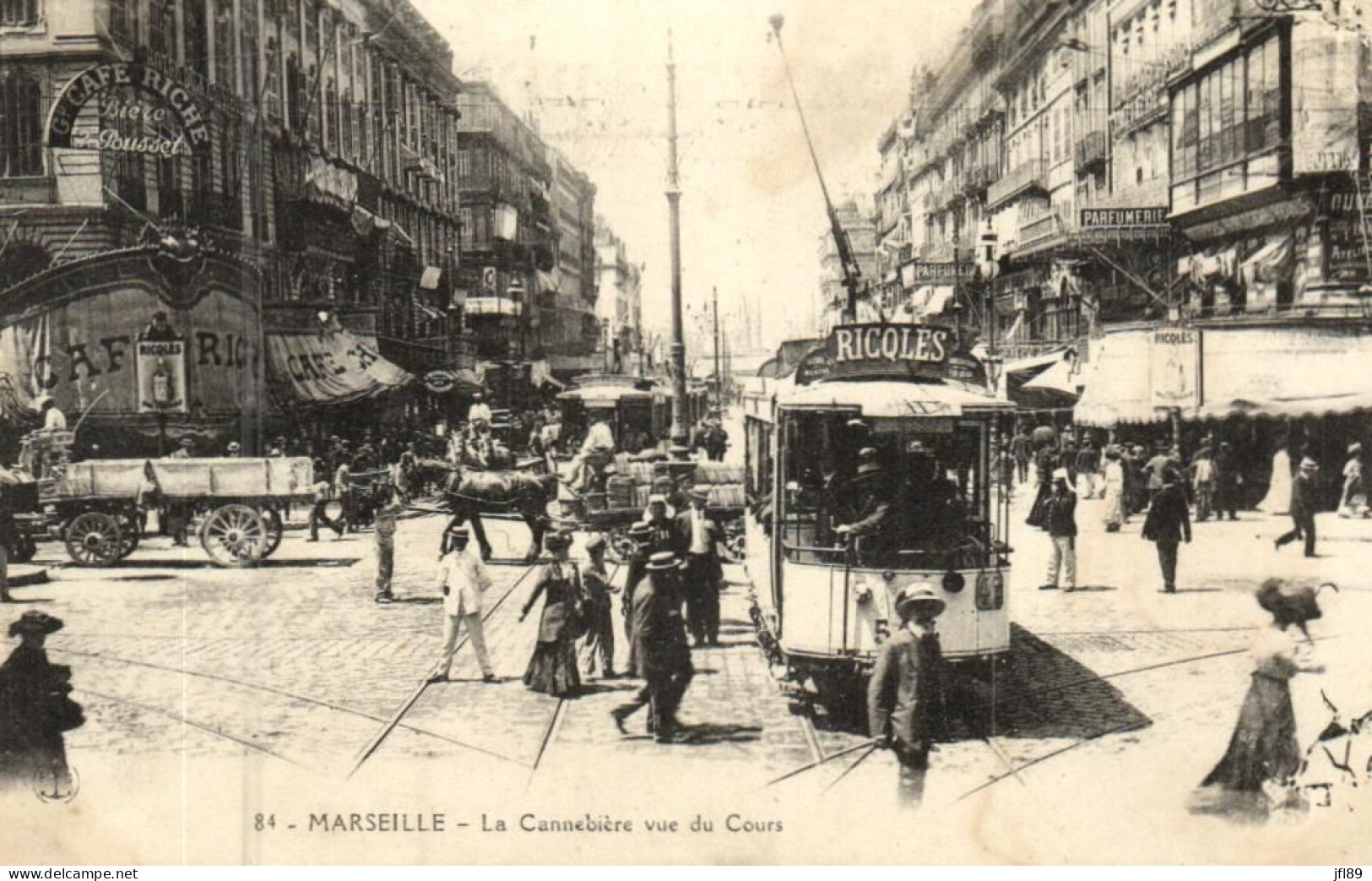 France > [13] Bouches-du-Rhône > Marseille > Canebière, La Rue Cannebière Vue Du Cours - 15079 - Canebière, Stadscentrum