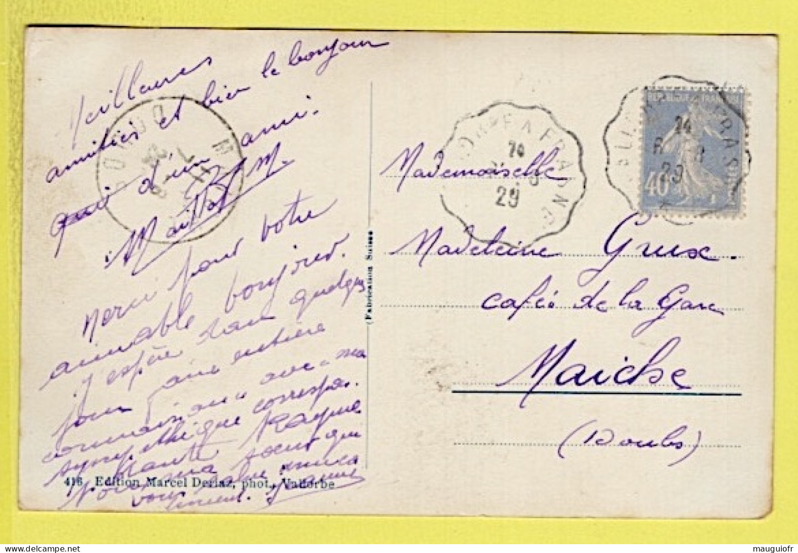 SUISSE / CANTON DE VAUD / VALLORBE / PASSAGE D'UN TRAIN SUR LE VIADUC DU DAY / 1929 - Vallorbe