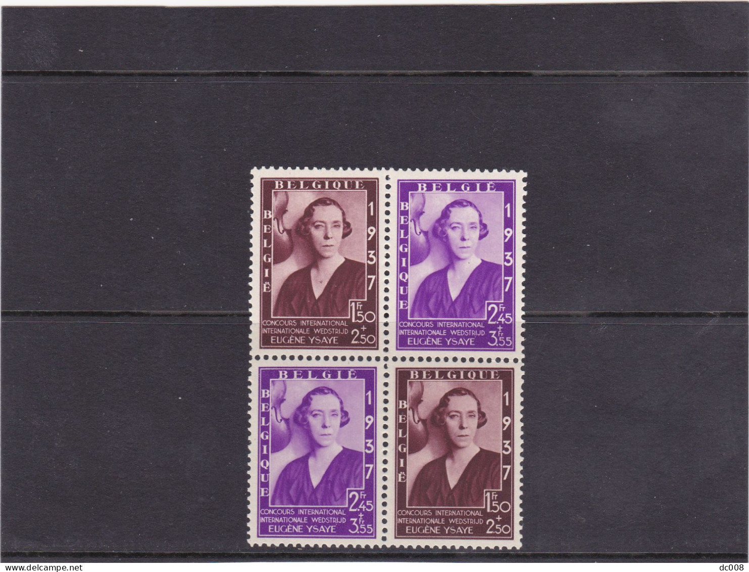 1937-COB 457A-V  Grote Medaillon-Grand Médaillon -bl4-MNH - 1931-1960