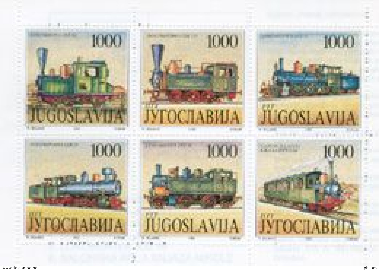 YOUGOSLAVIE - Anciens Trains à Vapeur - Carnet - Eisenbahnen