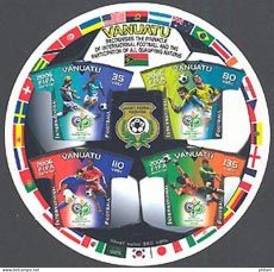 VANUATU 2006 - Coupe Du Monde FIFA - Allemagne 2006 - 4 V. Adhésif - 2006 – Alemania