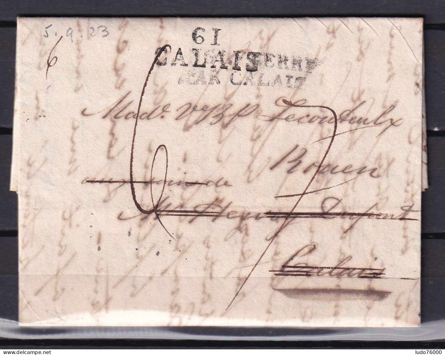 D 805 / LETTRE MARQUE POSTALE - 1801-1848: Précurseurs XIX