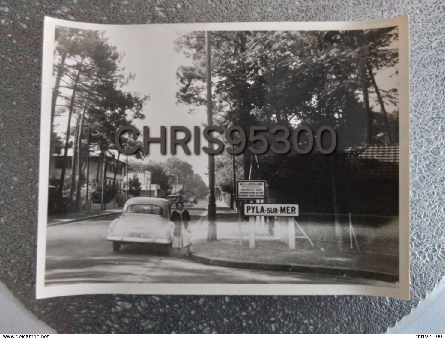 GRANDE PHOTO - LA TESTE DE BUCH - PYLA SUR MER 33 GIRONDE - AUTOMOBILE VOITURE - ROUTE BORDEAUX ARCACHON - Lieux