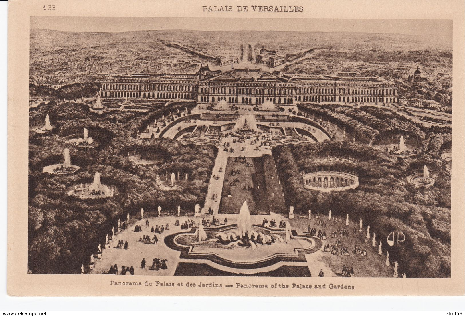 Versailles - Panorama Du Palais Et Des Jardins - Versailles (Château)
