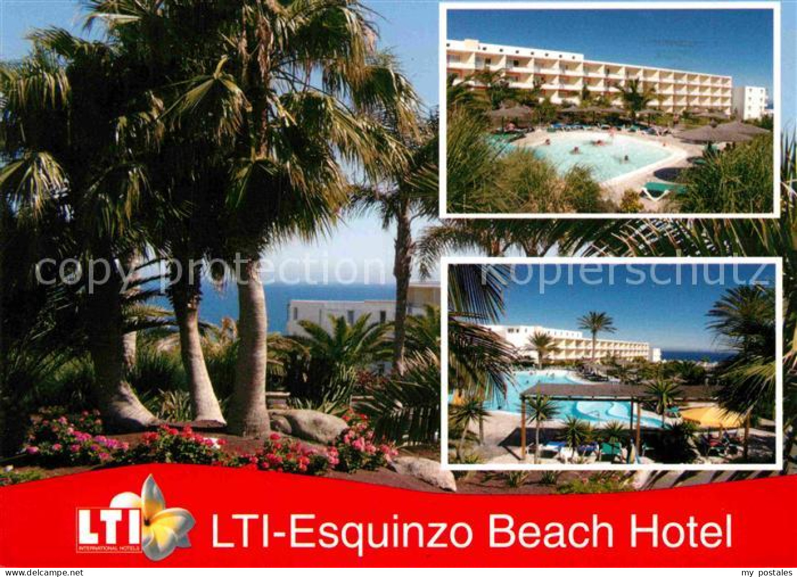 72895818 Esquinzo Beach Hotel Swimming Pool Palmen Fuerteventura Kanarische Inse - Autres & Non Classés