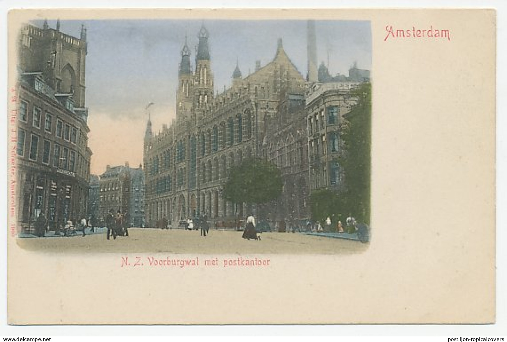 Prentbriefkaart Postkantoor Amsterdam  - Autres & Non Classés