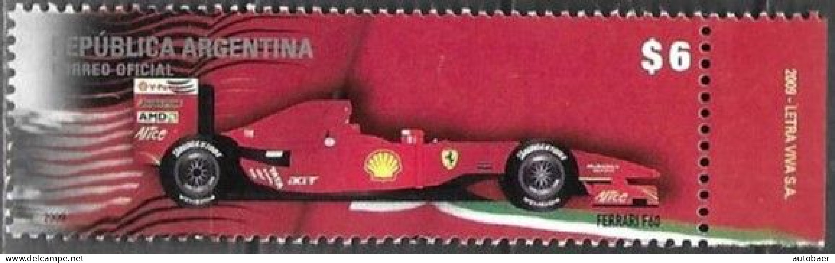 Argentina 2009 Festival Exposicion Italia 2009 Ferrari F60 Michel 3295 MNH Postfrisch Neuf ** - Ongebruikt