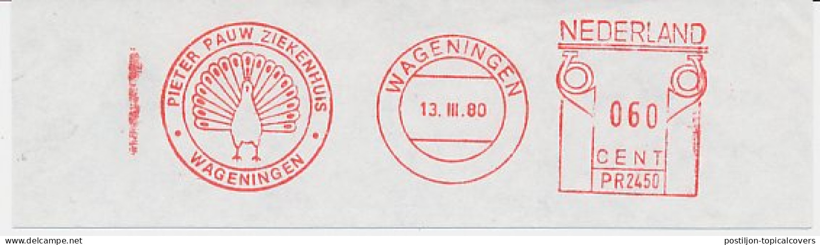 Meter Cut Netherlands 1980 - Postalia 2450 Bird - Peacock - Andere & Zonder Classificatie