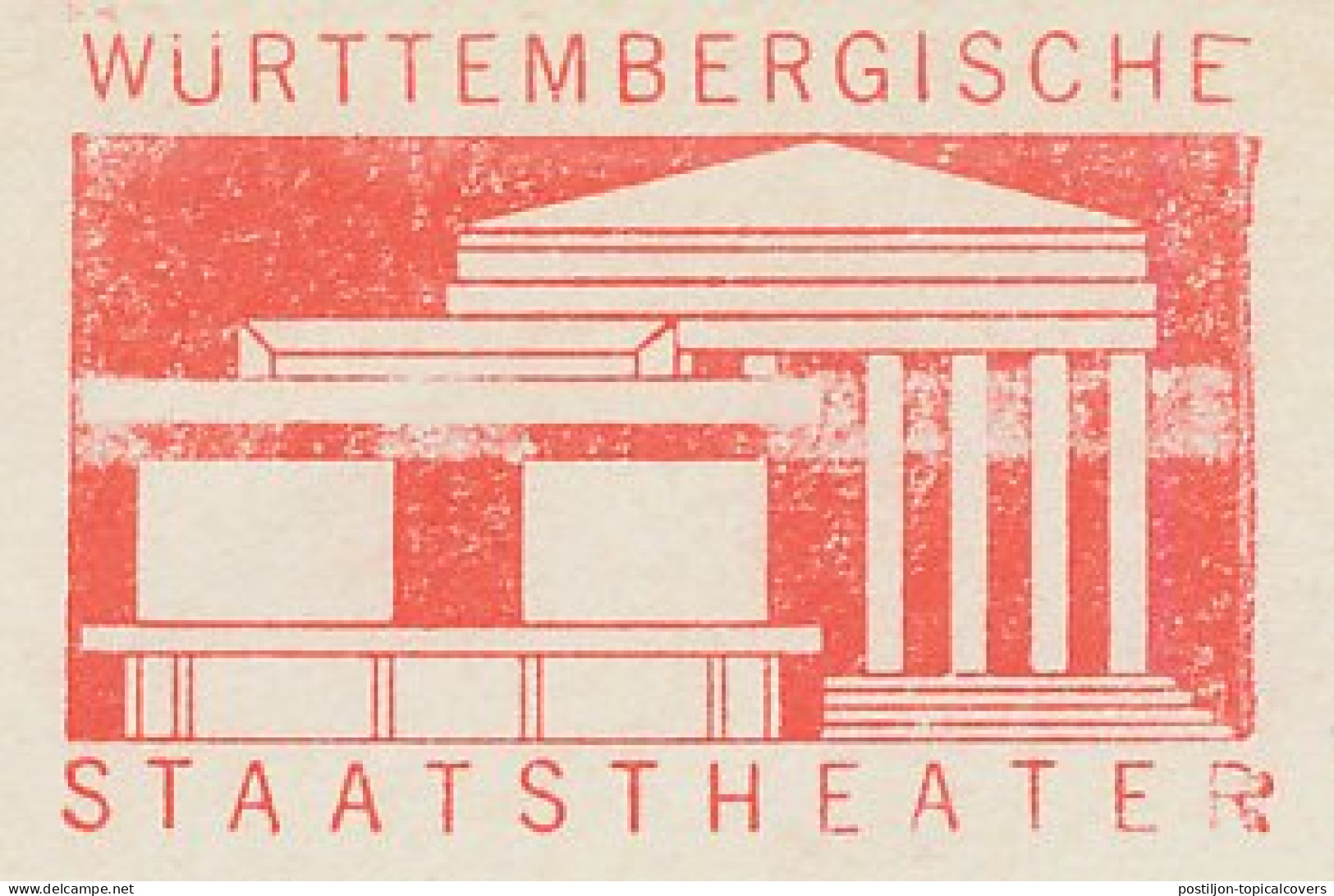 Meter Cut Germany 1966 State Theatre - Wurttemberg - Theater