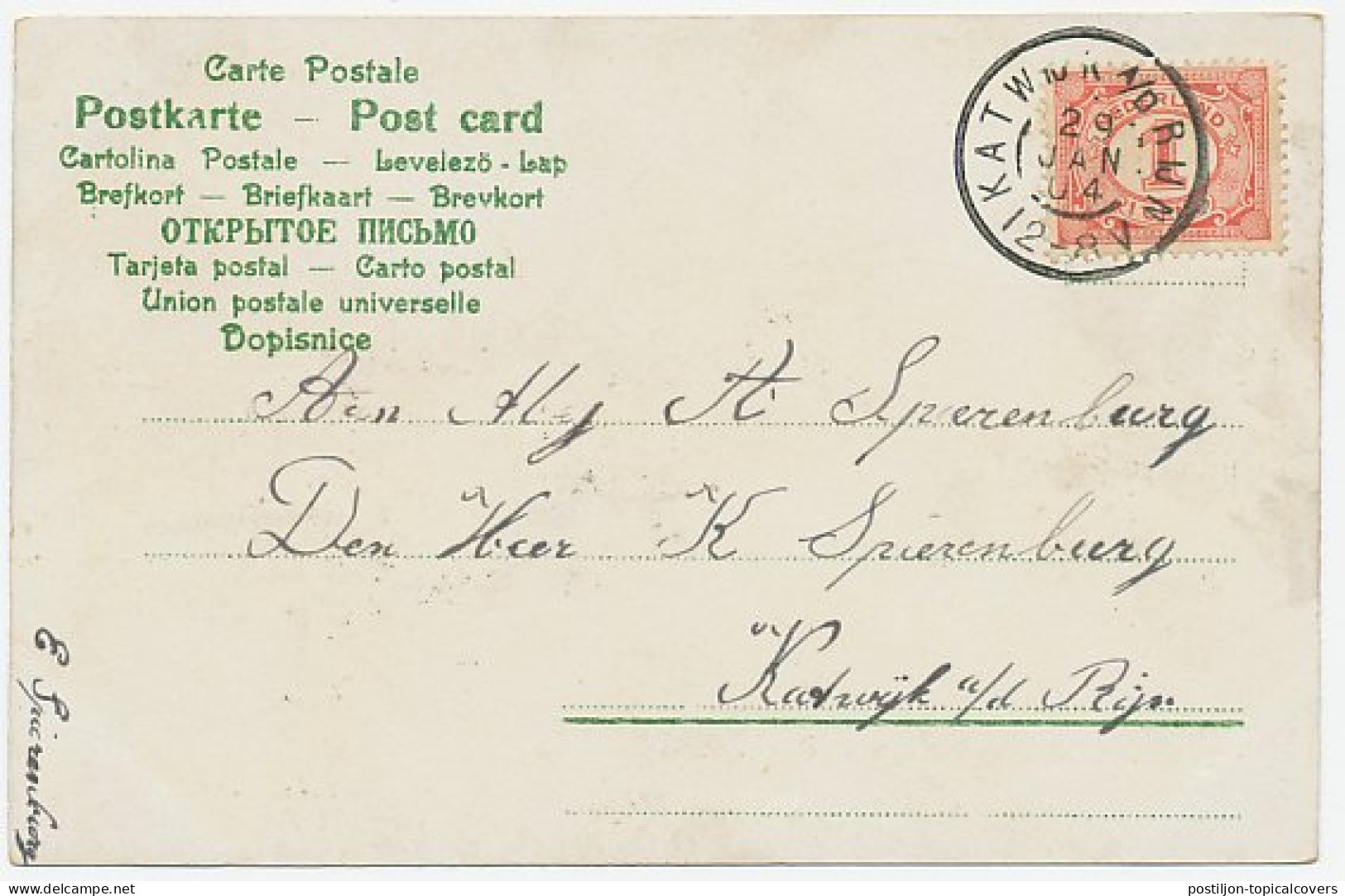 Grootrondstempel Katwijk A/d Rijn 1904 - Ohne Zuordnung