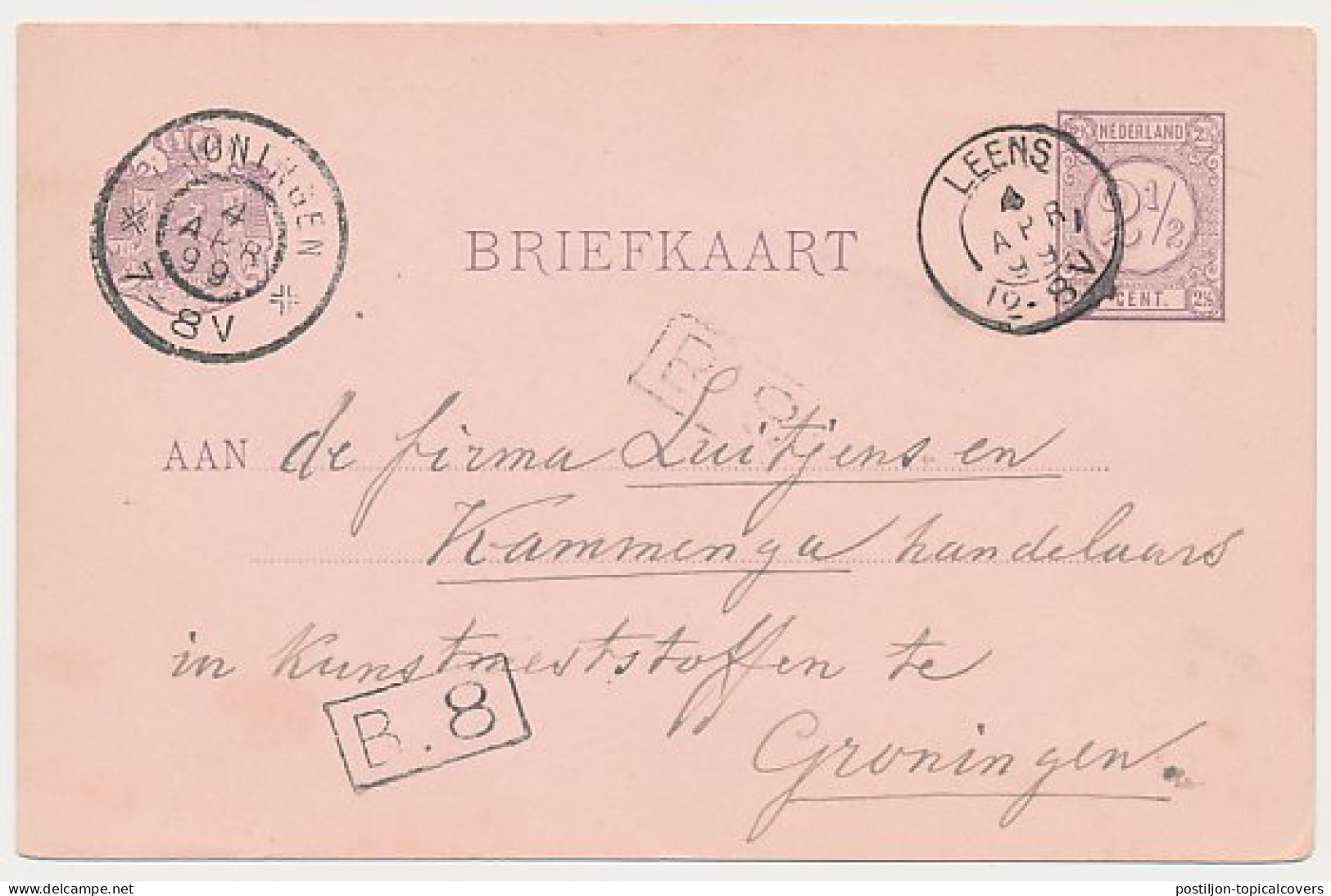 Kleinrondstempel Leens 1899 - Unclassified