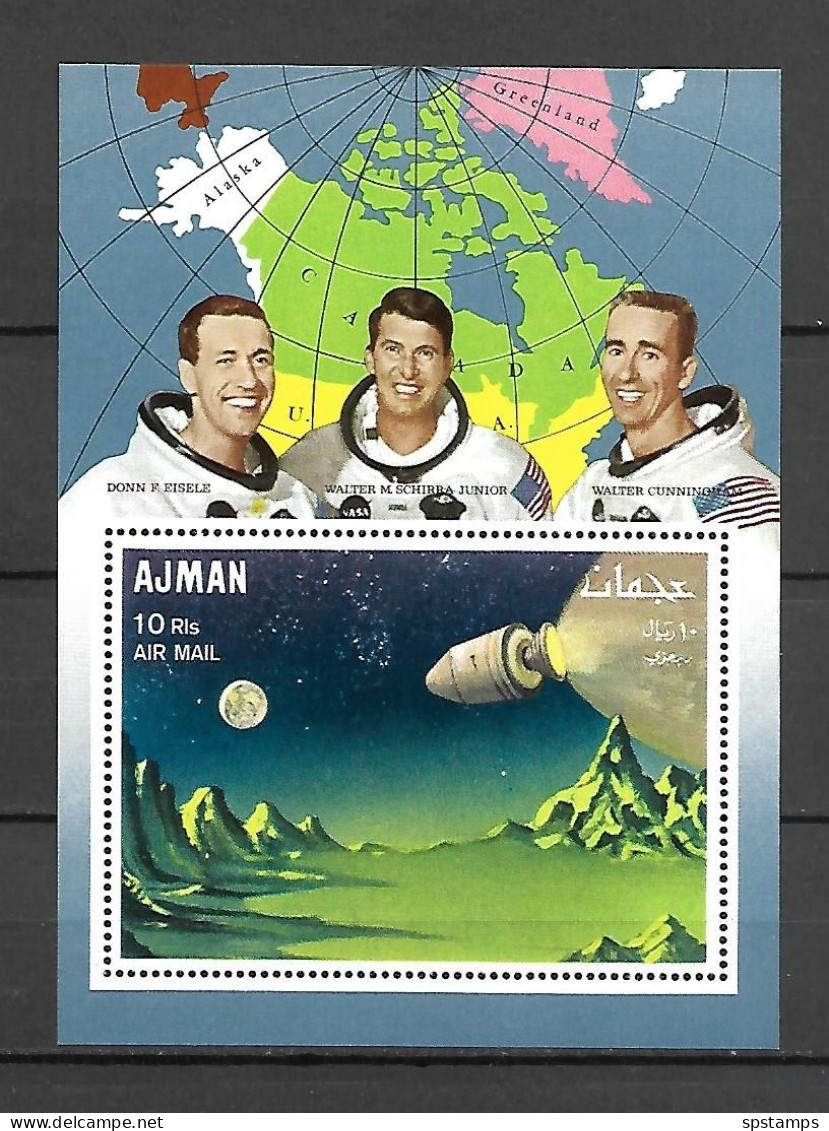 Ajman 1968 Space MS #1 MNH - Ajman