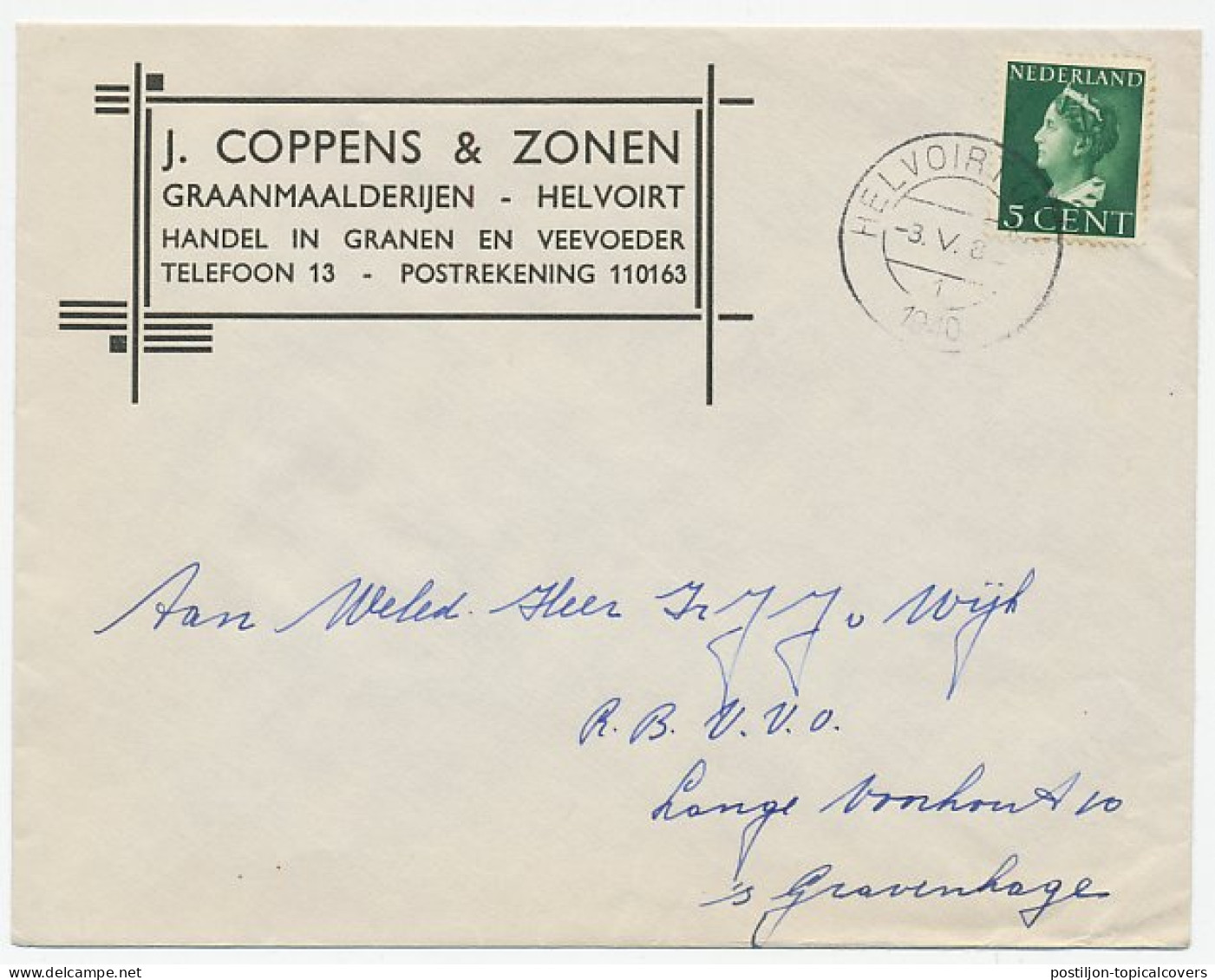 Firma Envelop Helvoirt 1940 - Graanmaalderij - Non Classés