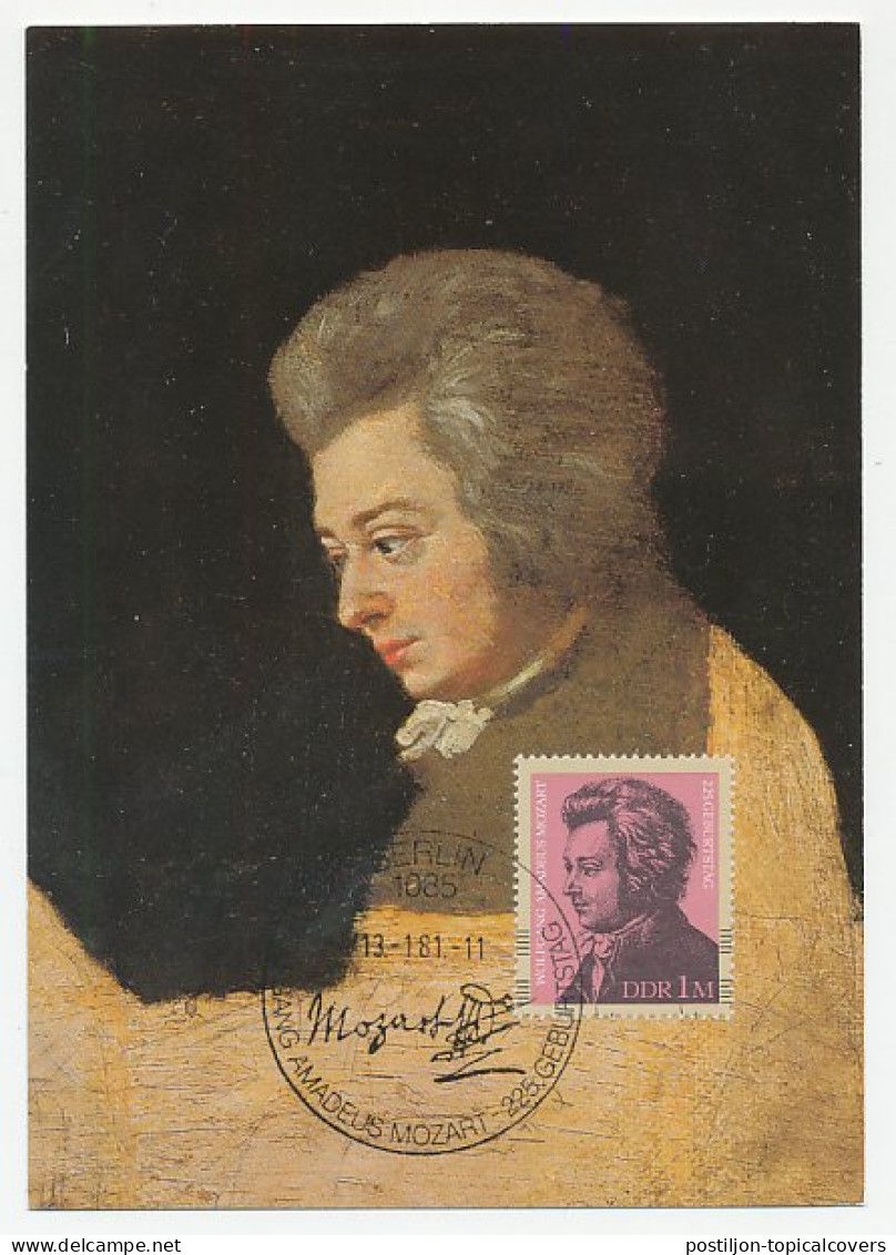 Maximum Card Germany / DDR 1981 Wolfgang Amadeus Mozart - Composer - Musica