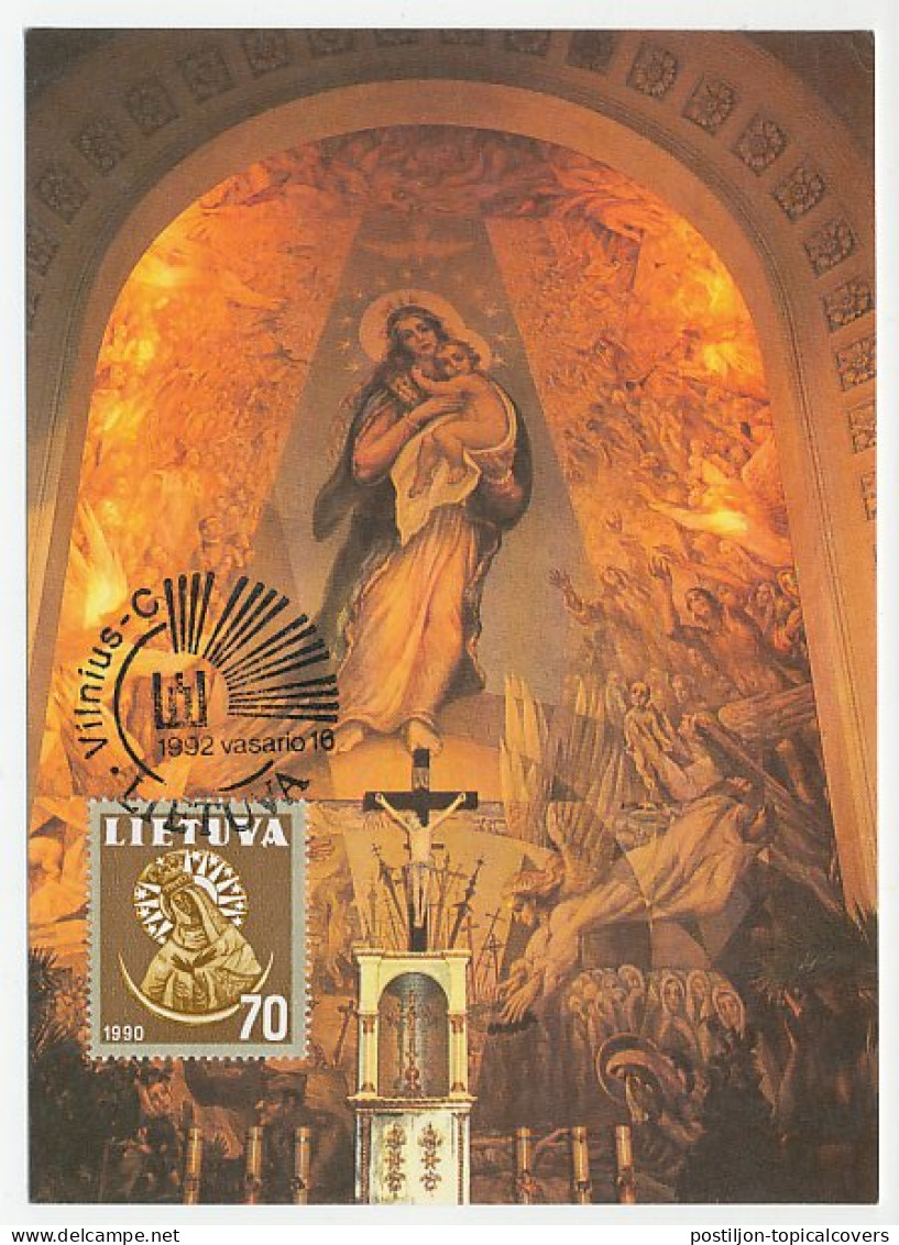 Maximum Card Lithuania 1992 Madonna - Autres & Non Classés