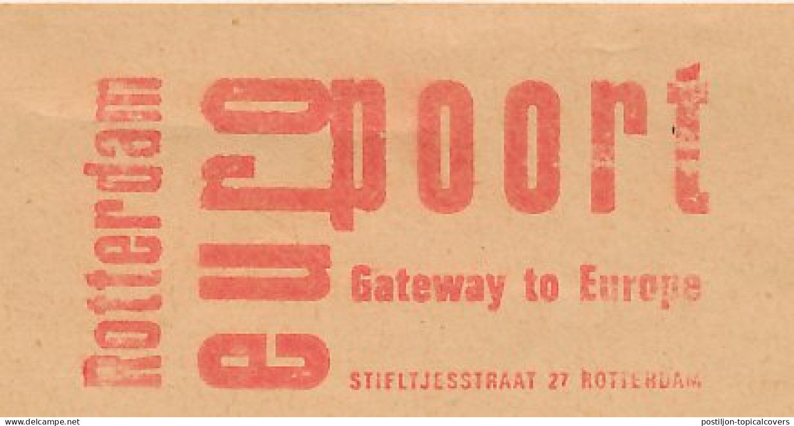 Meter Cover Netherlands 1968 Europort Rotterdam - Gateway To Europe - Schiffe