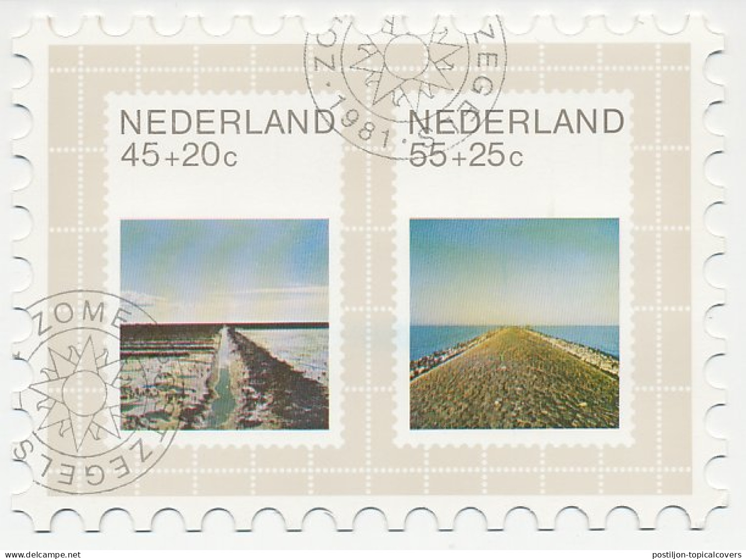 Zomerbedankkaart 1981 - Complete Serie Bijgeplakt  - Zonder Classificatie