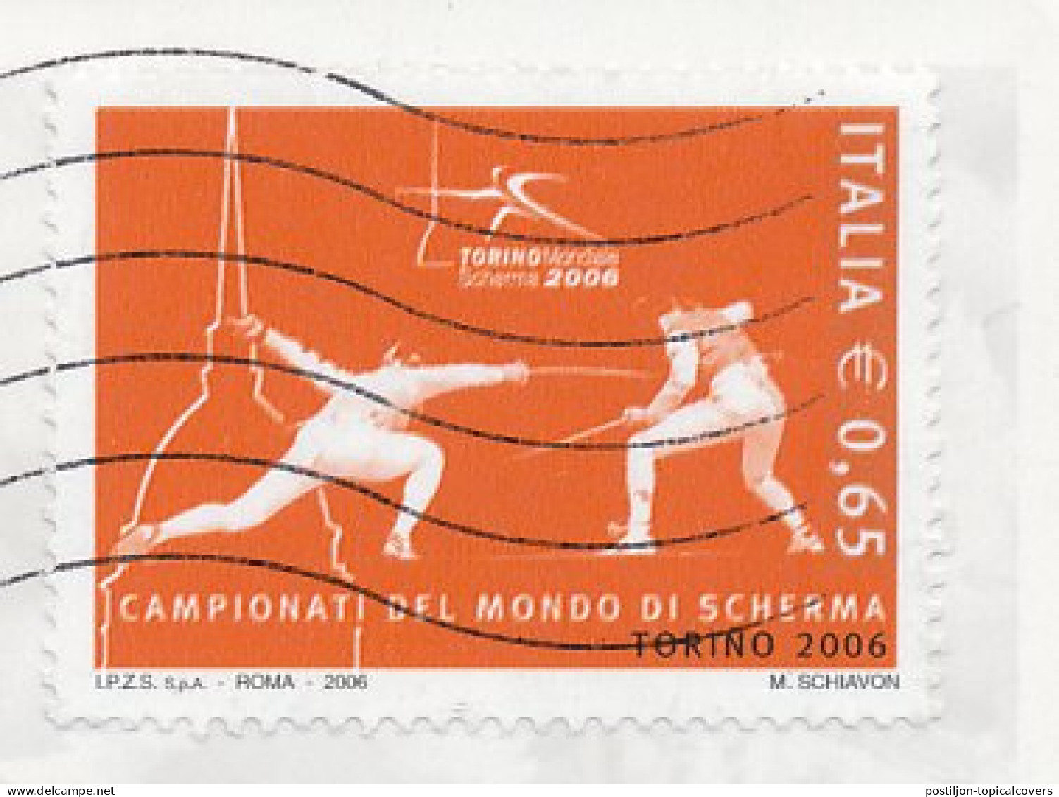 Postcard / Stamp Italy 2010 World Championships Fencing 2006 - Other & Unclassified