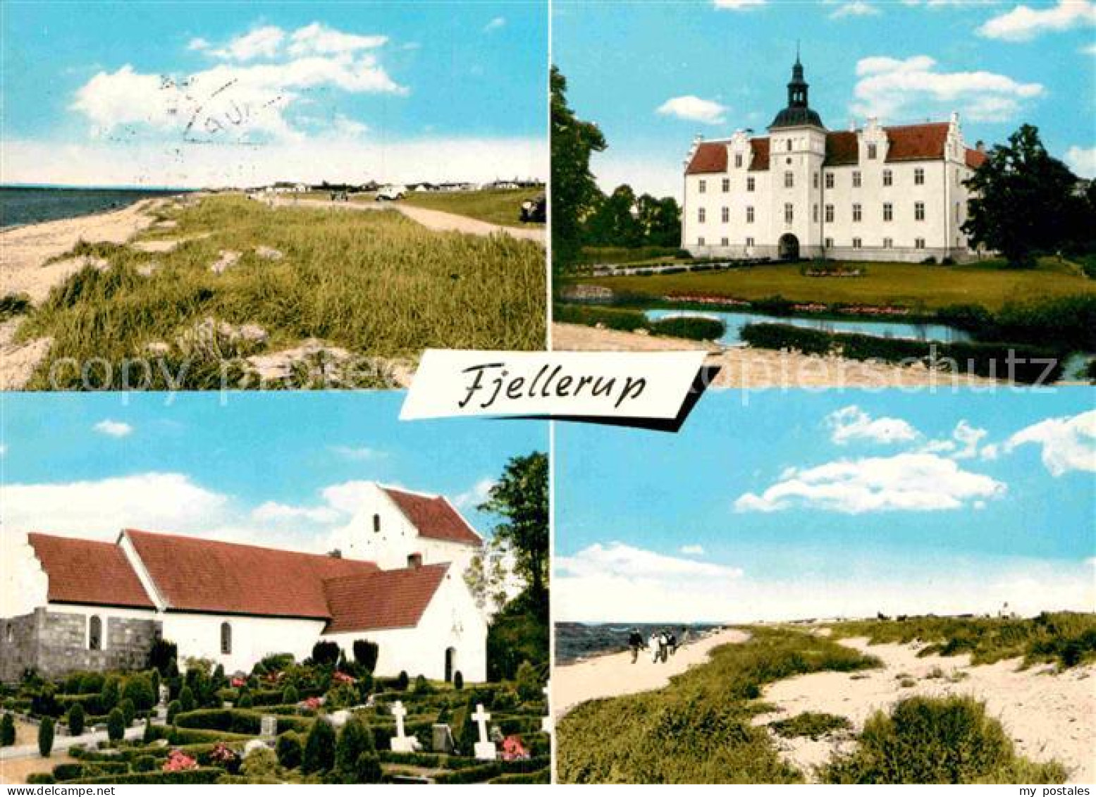 72895589 Fjellerup Strand Schloss Kirche Fjellerup - Denmark