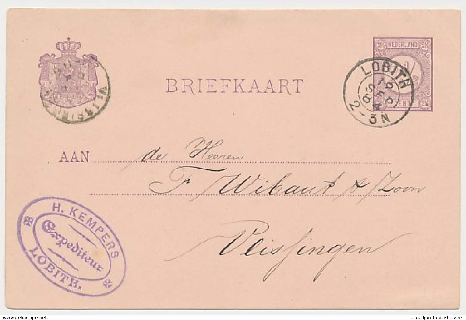 Kleinrondstempel Lobith 1884 - Unclassified