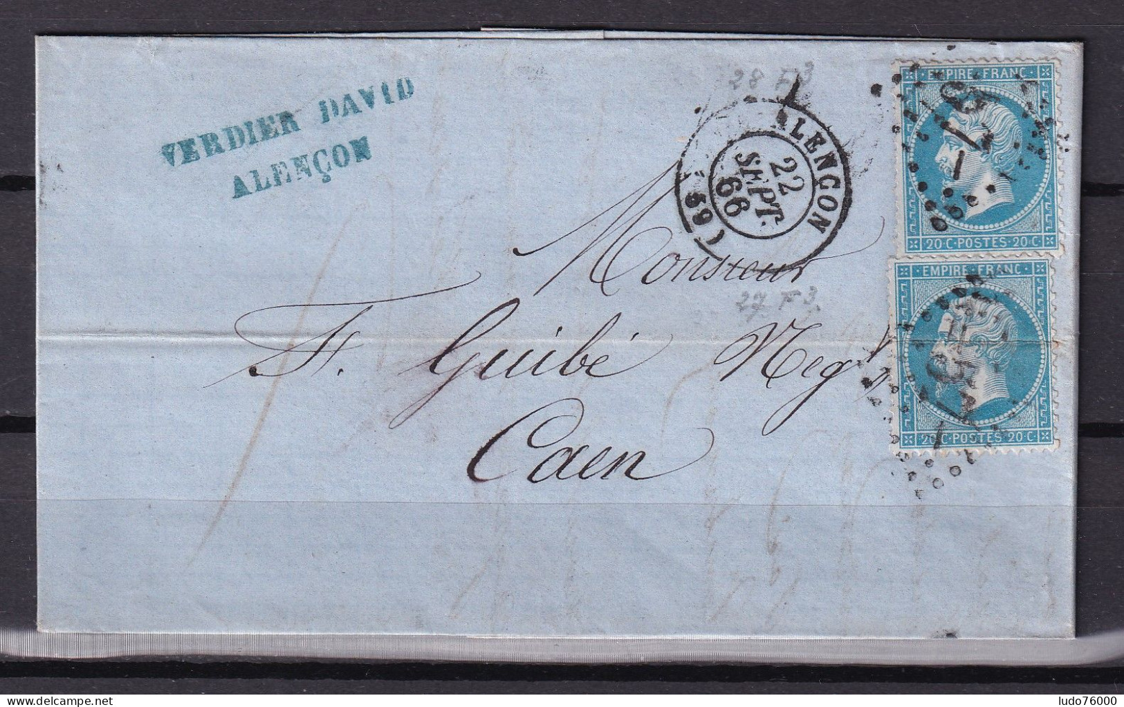 D 806 / NAPOLEON N° 22 SUR LETTRE - 1862 Napoleon III