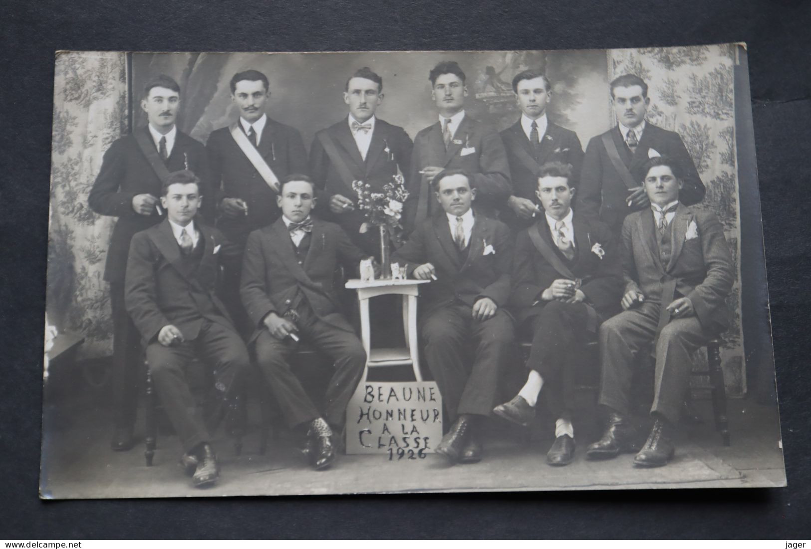 Carte Photo Les Conscrits De Beaune Classe 1926 Bourgogne - Beaune