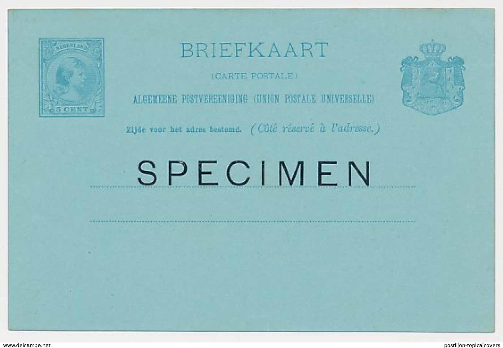 Briefkaart G. 29 - SPECIMEN - Postwaardestukken