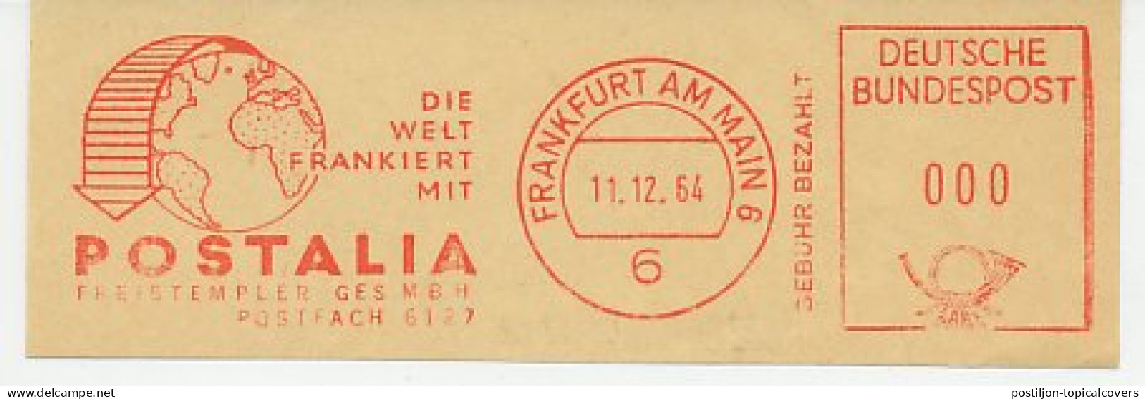 Meter Cut Germany 1964 Postalia - Gebuhr Bezahlt - Vignette [ATM]