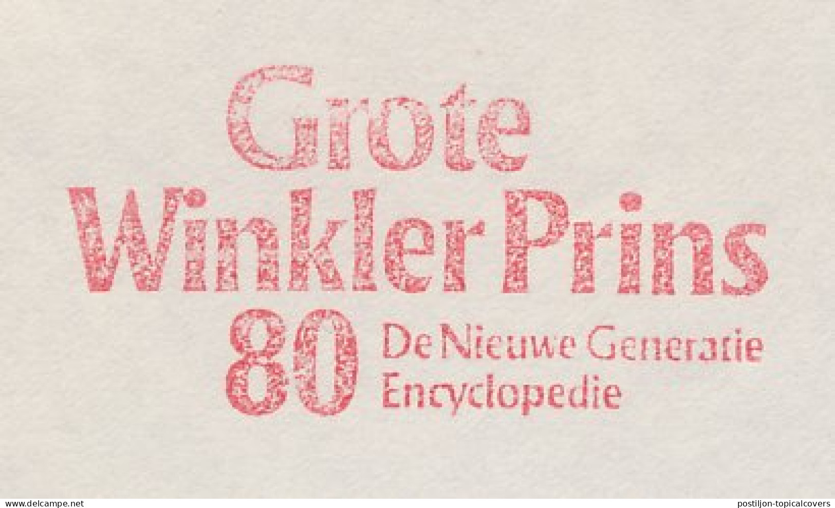 Meter Cover Netherlands 1979 Book - Encyclopedia - Winkler Prins - Unclassified