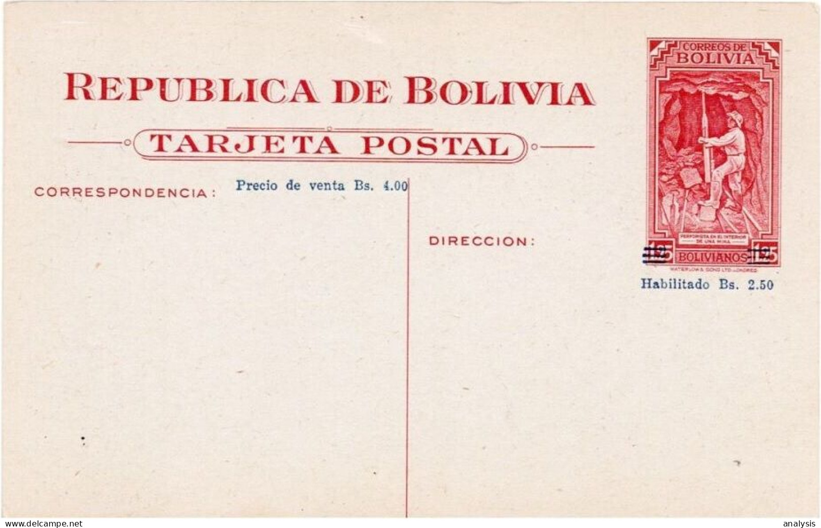 Bolivia Uyuni Salt Lake Old Picture Postal Stationery Card Ovpr Unused - Bolivia