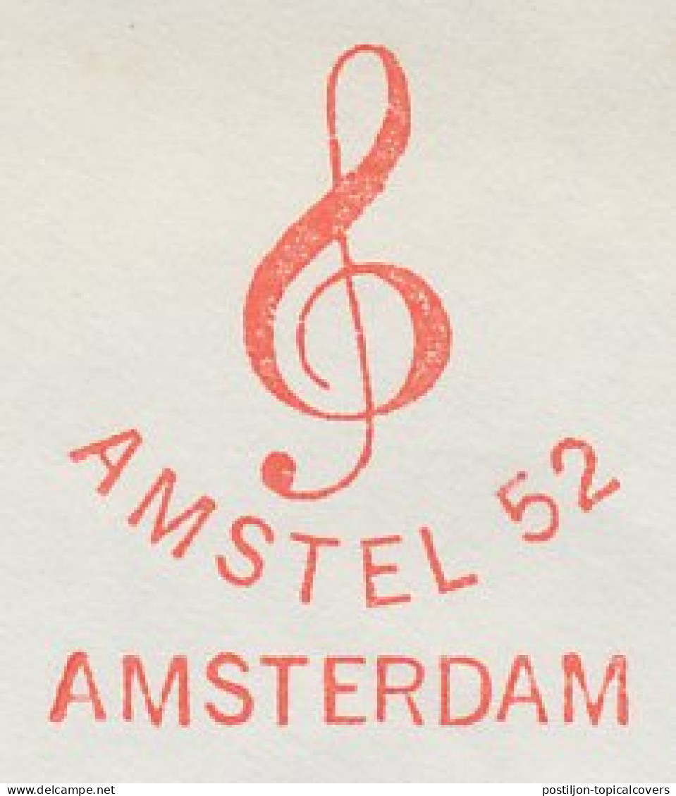 Meter Card Netherlands 1968 Music Key - Clef - Música