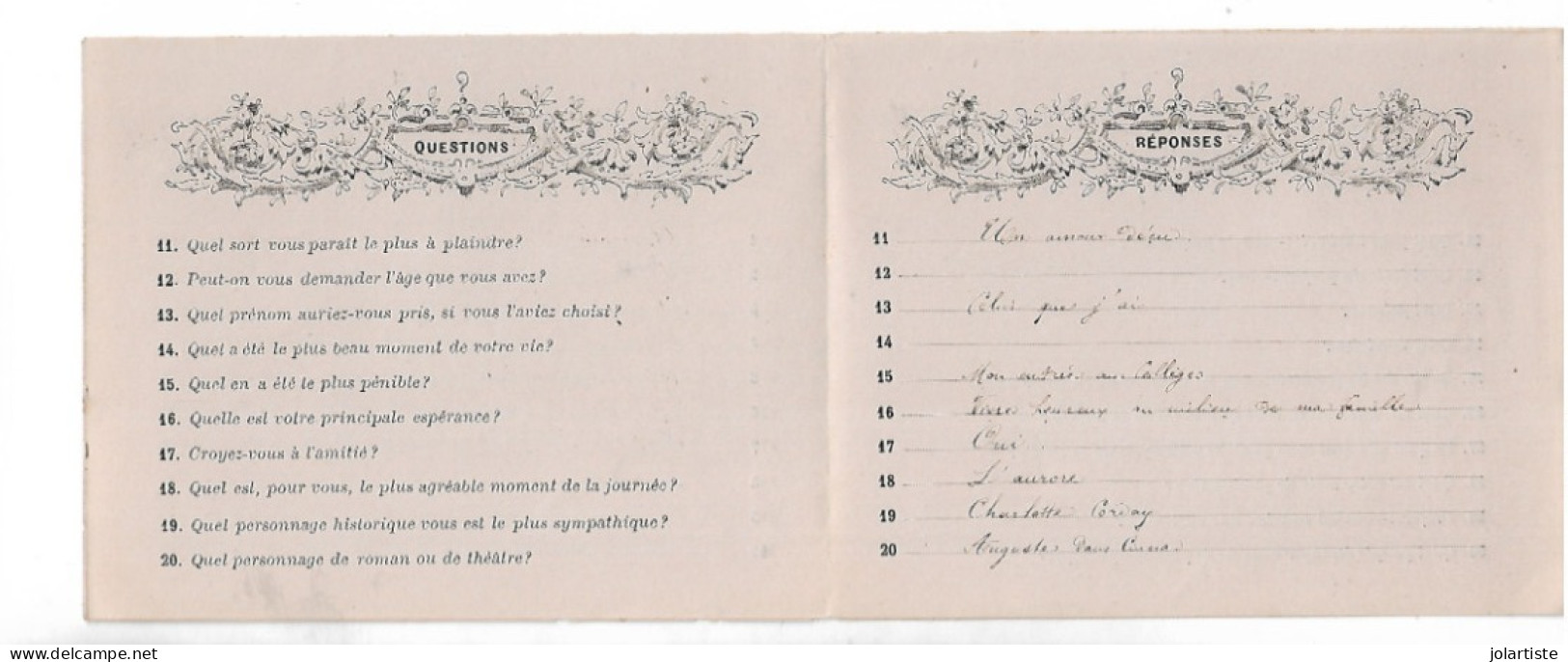 D 51 BASSUET 1882  Mes Confidences De Raymond Gringuillard De  8 Pages Et Autographe Clas 5 N0174 - Other & Unclassified