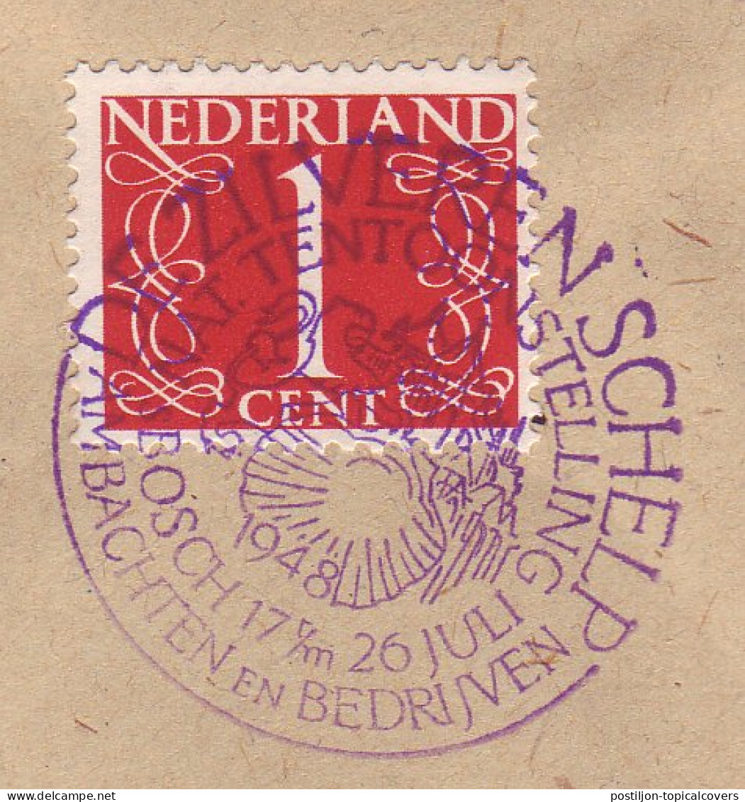 Cover / Postmark Netherlands 1948 Silver Shell - Craftsman Exhibition - Maritiem Leven