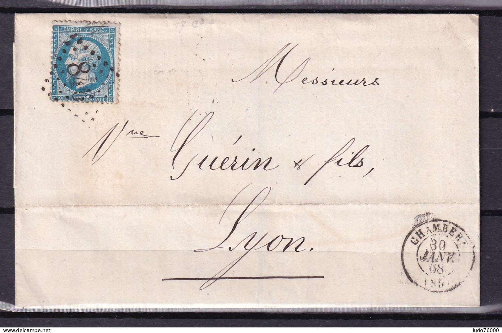 D 806 / NAPOLEON N° 22 SUR LETTRE - 1862 Napoleone III