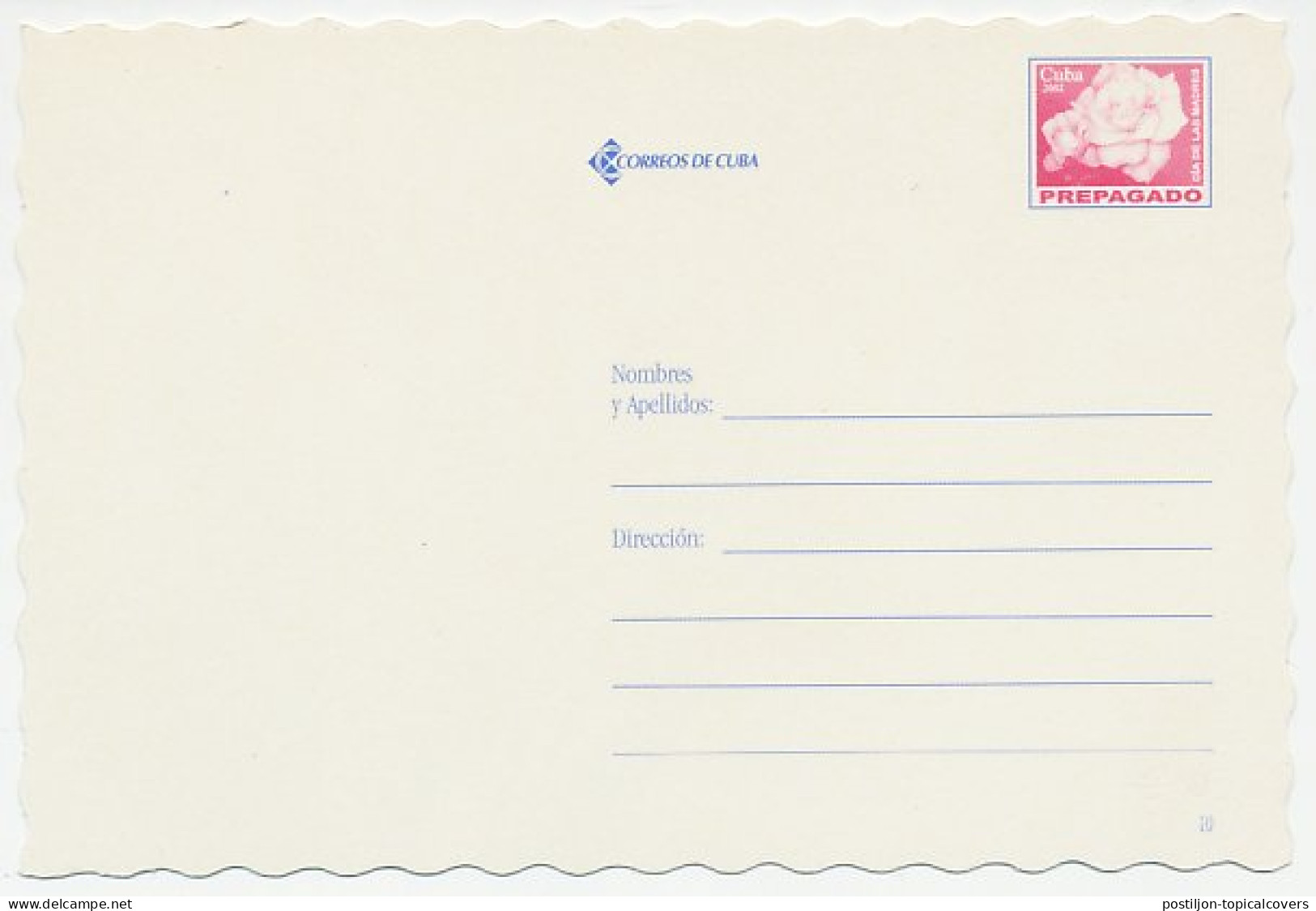 Postal Stationery Cuba 2002 Tulip - Otros & Sin Clasificación