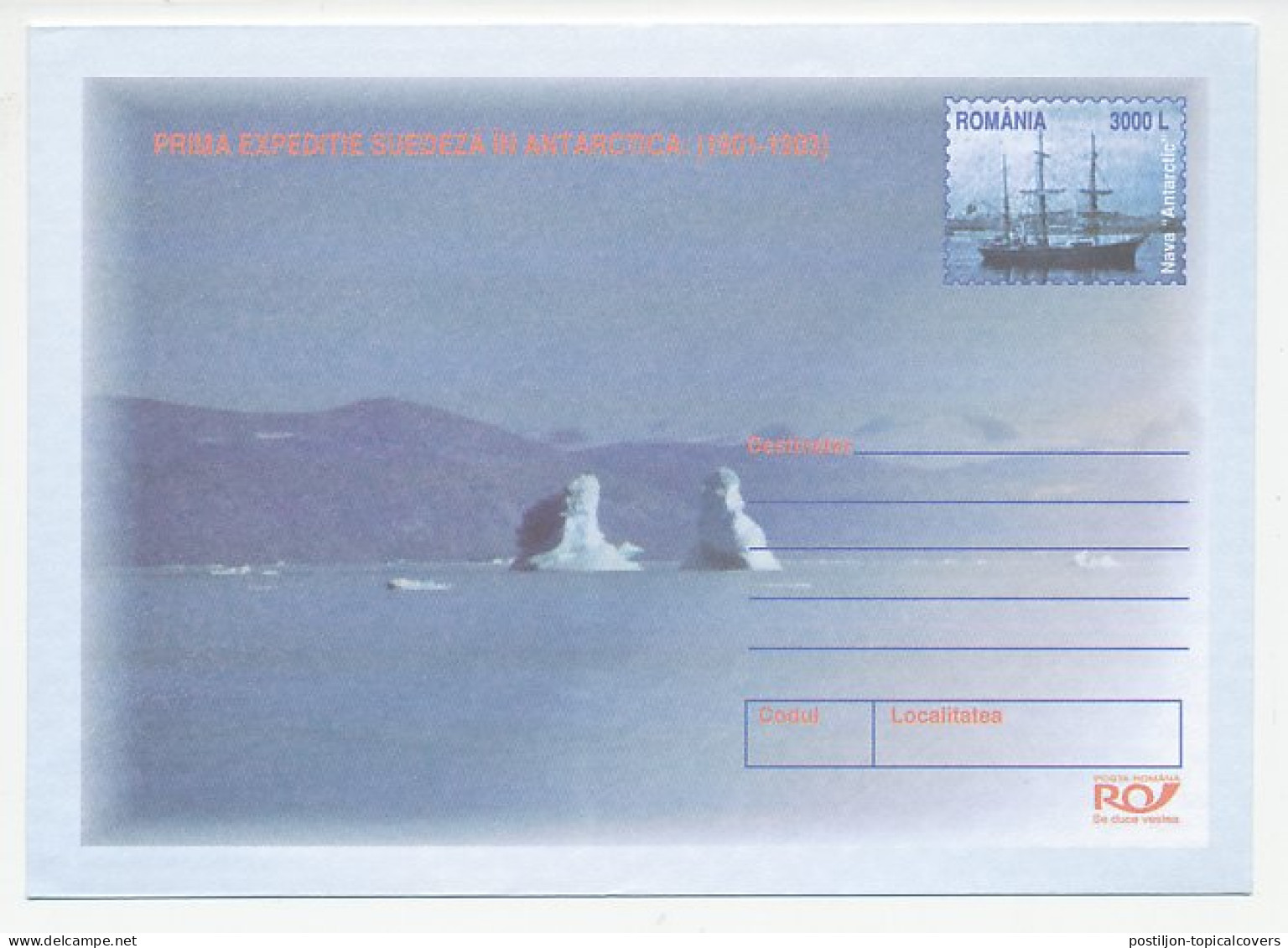 Postal Stationery Romania 2002 Antarctic Expedition - Expéditions Arctiques