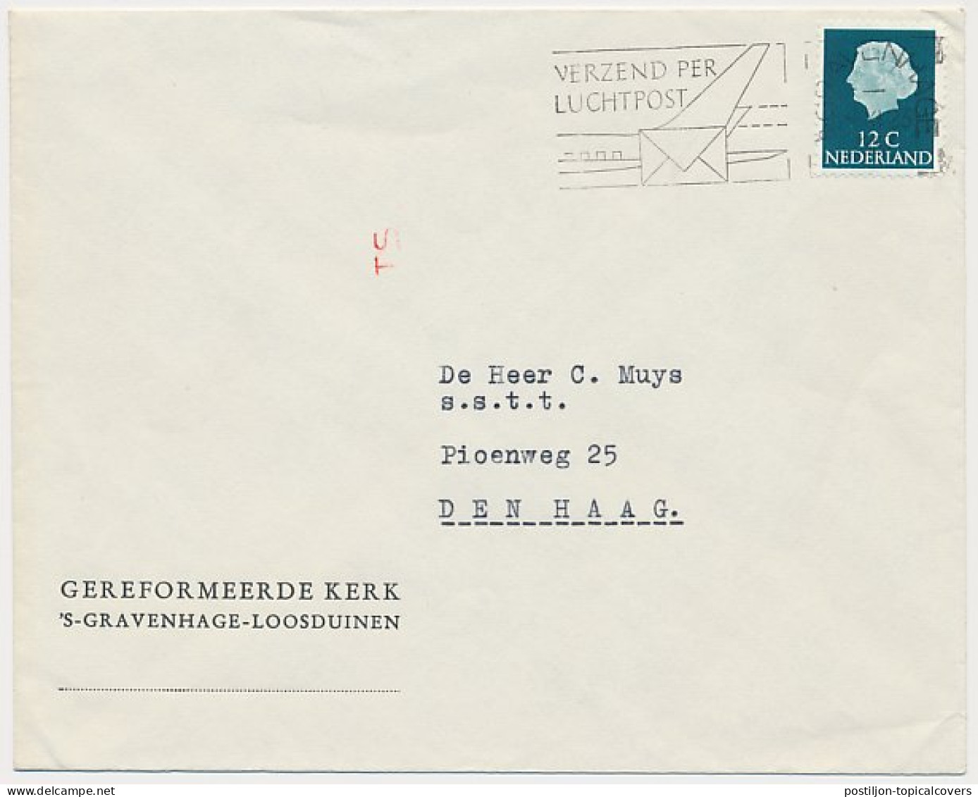 Envelop 1967 - Gereformeerde Kerk S Gravenhage - Loosduinen - Non Classés