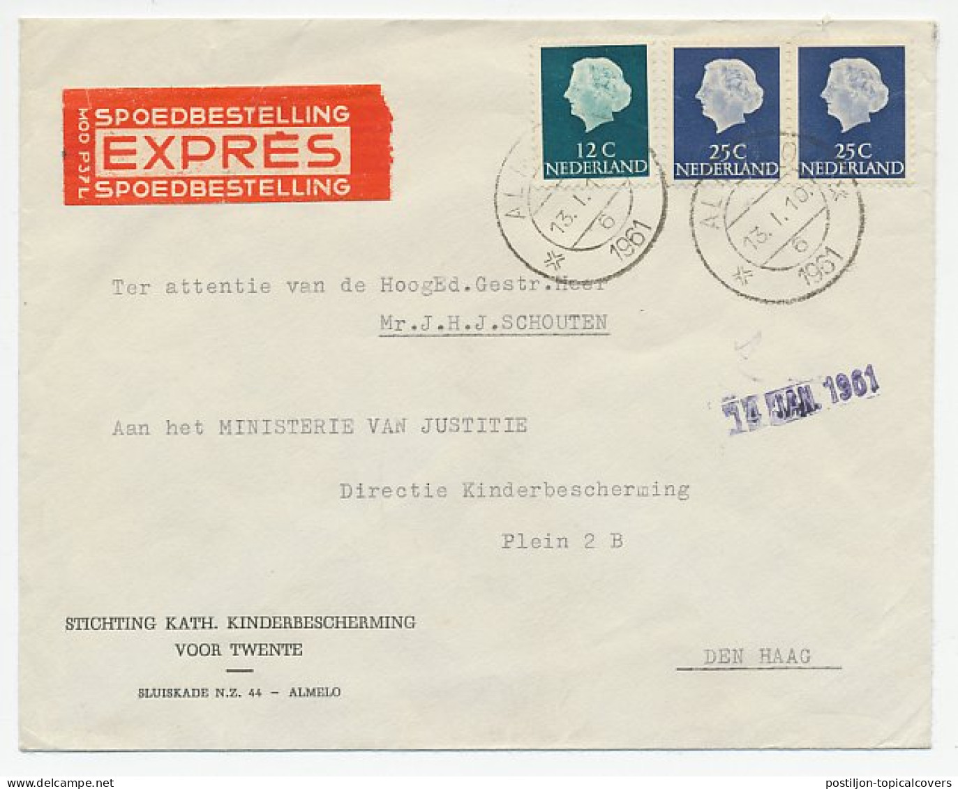 Em. Juliana Expresse Almelo - Den Haag 1961 - Ohne Zuordnung