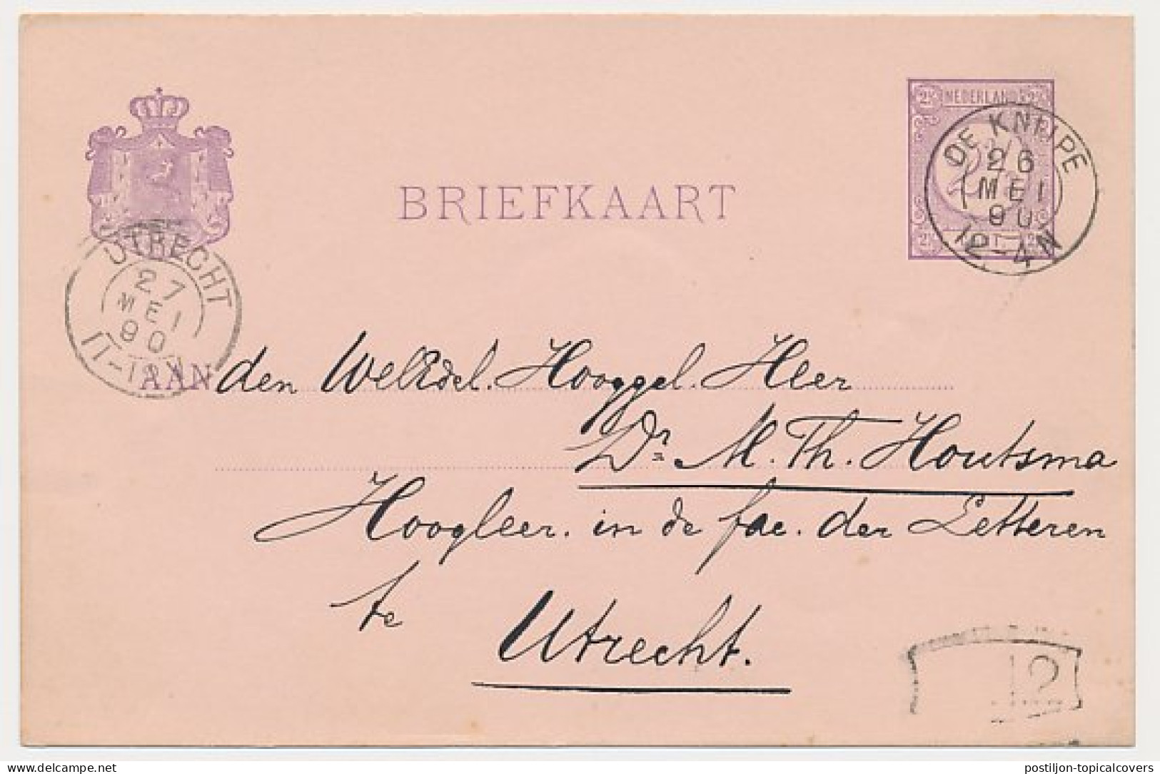 Kleinrondstempel De Knijpe 1890 - Non Classificati