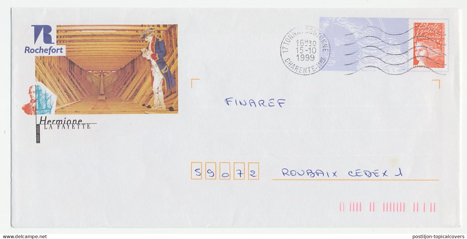 Postal Stationery / PAP France 1999 Frigate Hermione - General Lafayette - Schiffe