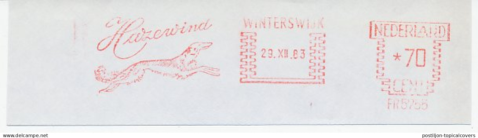 Meter Cut Netherlands 1983 Dog - Greyhound - Sonstige & Ohne Zuordnung