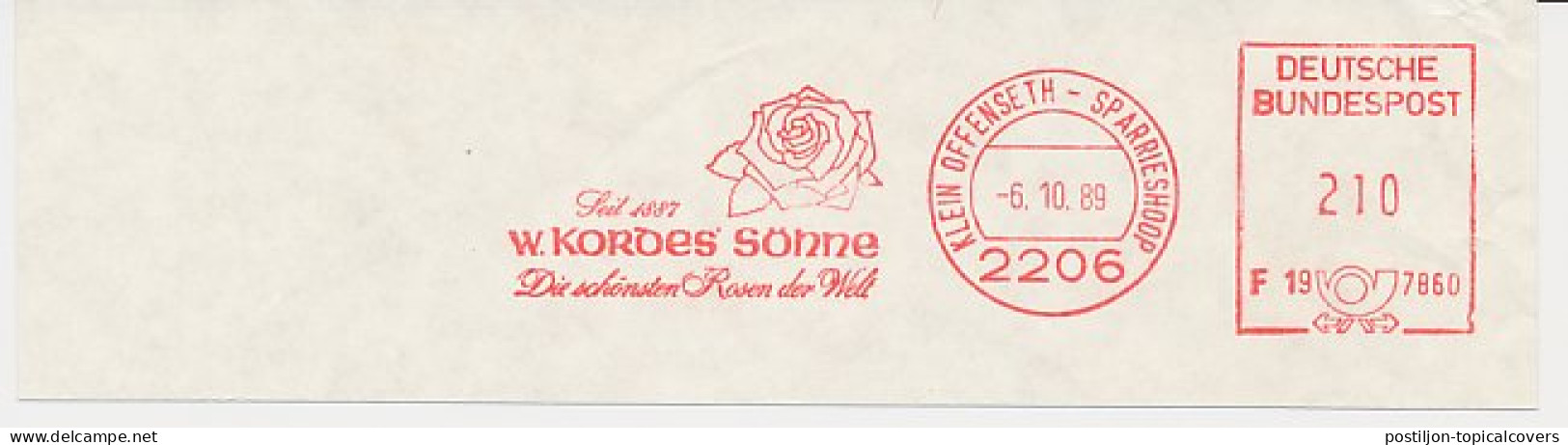 Meter Cut Germany 1989 Flower - Rose  - Autres & Non Classés