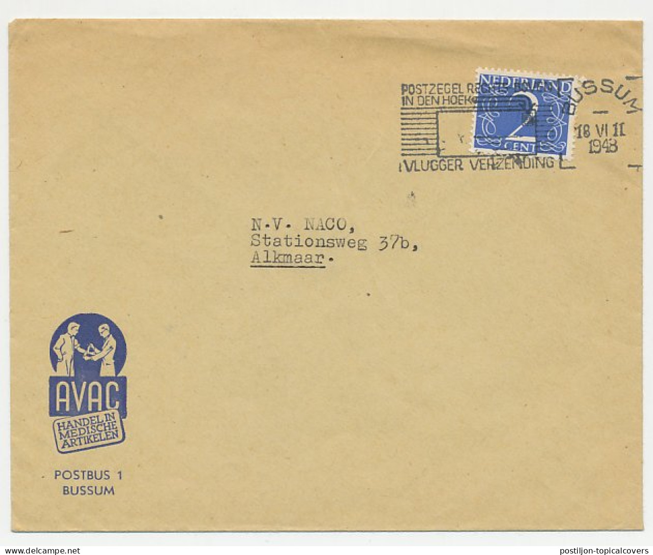 Firma Envelop Hilversum 1948 - AVAC / Medische Artikelen - Unclassified