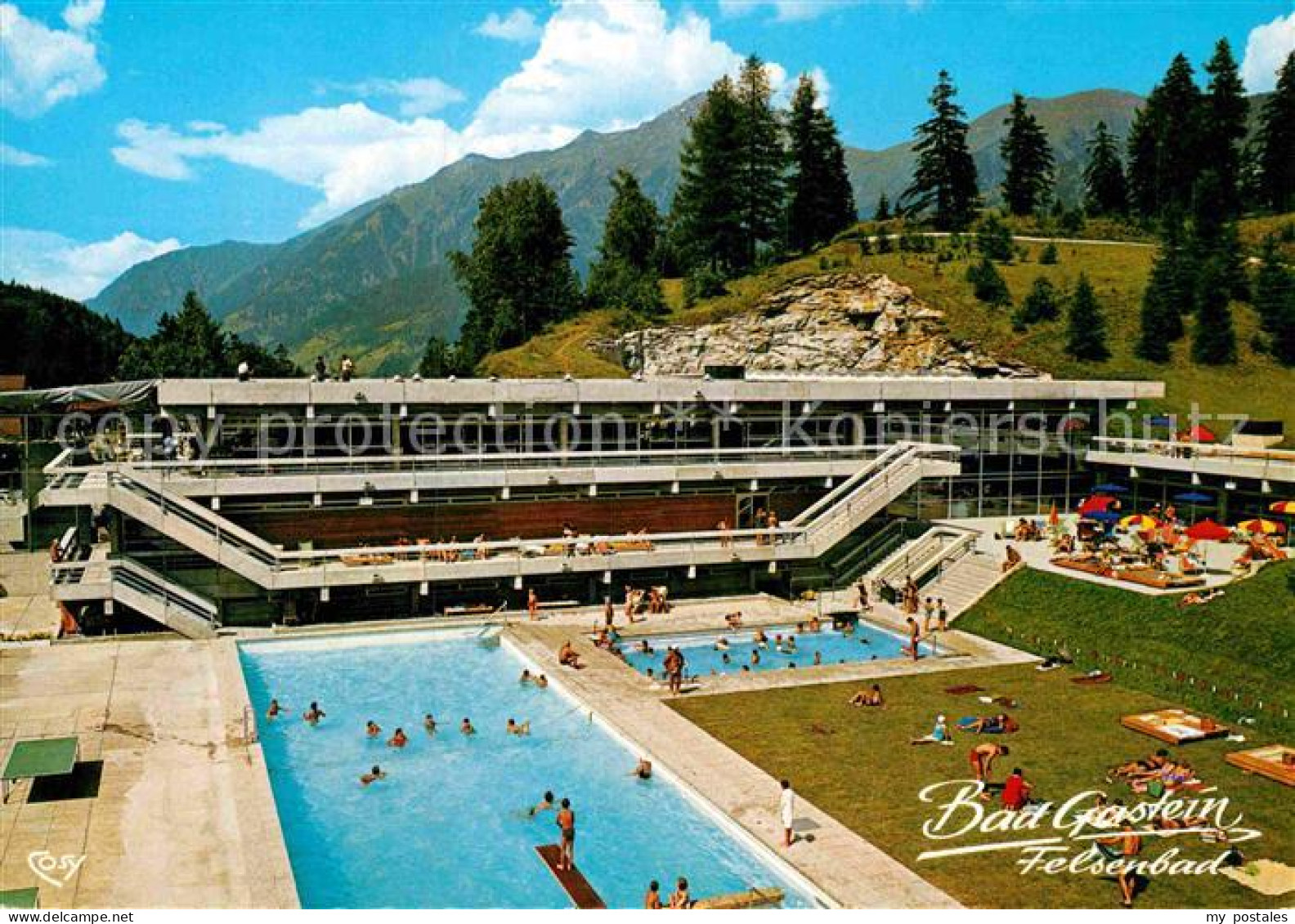 72895401 Bad Gastein Freibad Und Felsen Thermalhallen Bad Bad Gastein - Sonstige & Ohne Zuordnung