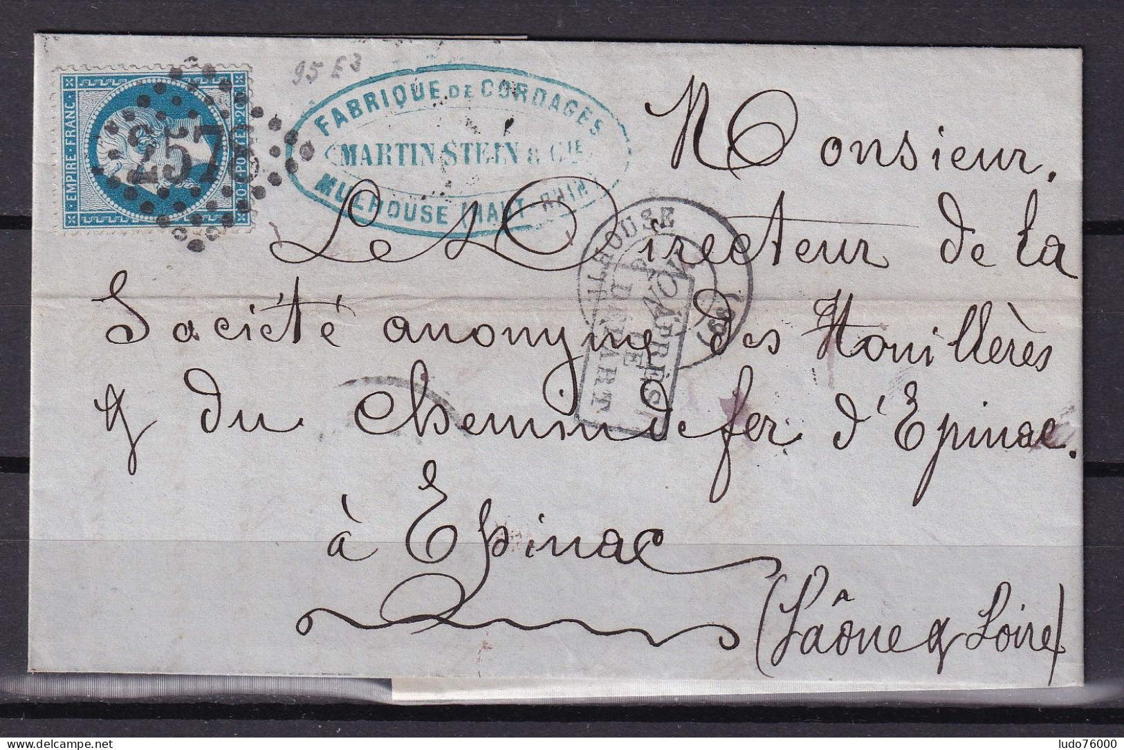 D 806 / NAPOLEON N° 22 SUR LETTRE - 1862 Napoleon III