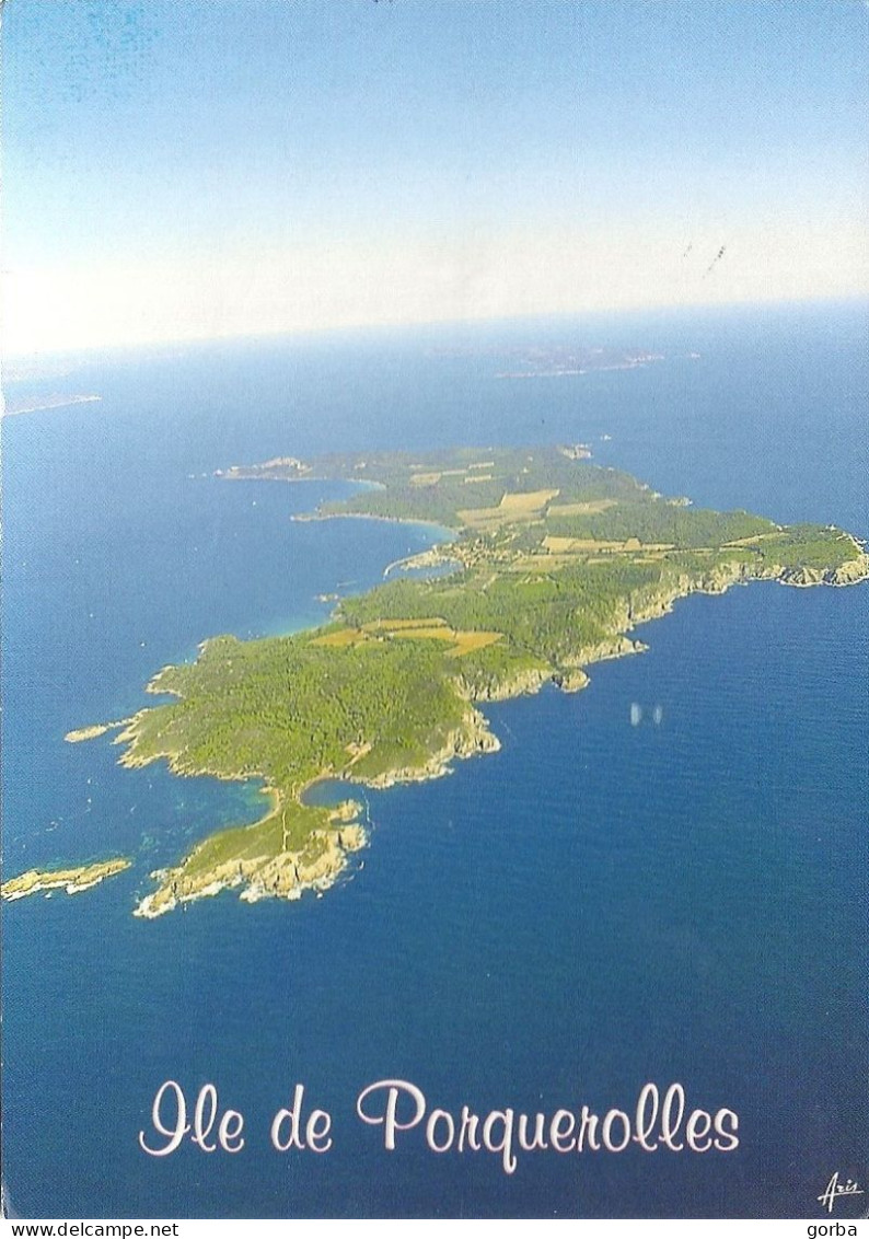 *CPM - 83 - PORQUEROLLES - HYERES - Vue Aérienne De L'île - Porquerolles