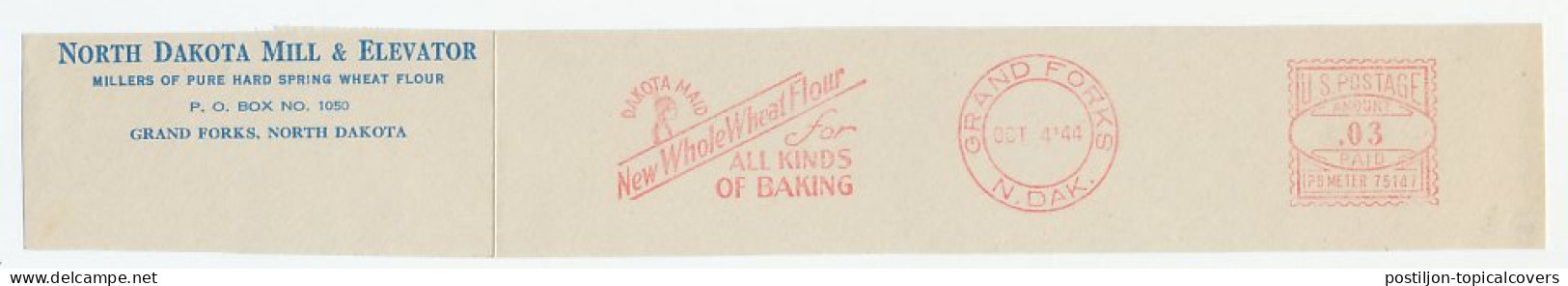 Meter Top Cut USA 1944 Indian - Dakota Maid - Wheat Flour - Indiani D'America