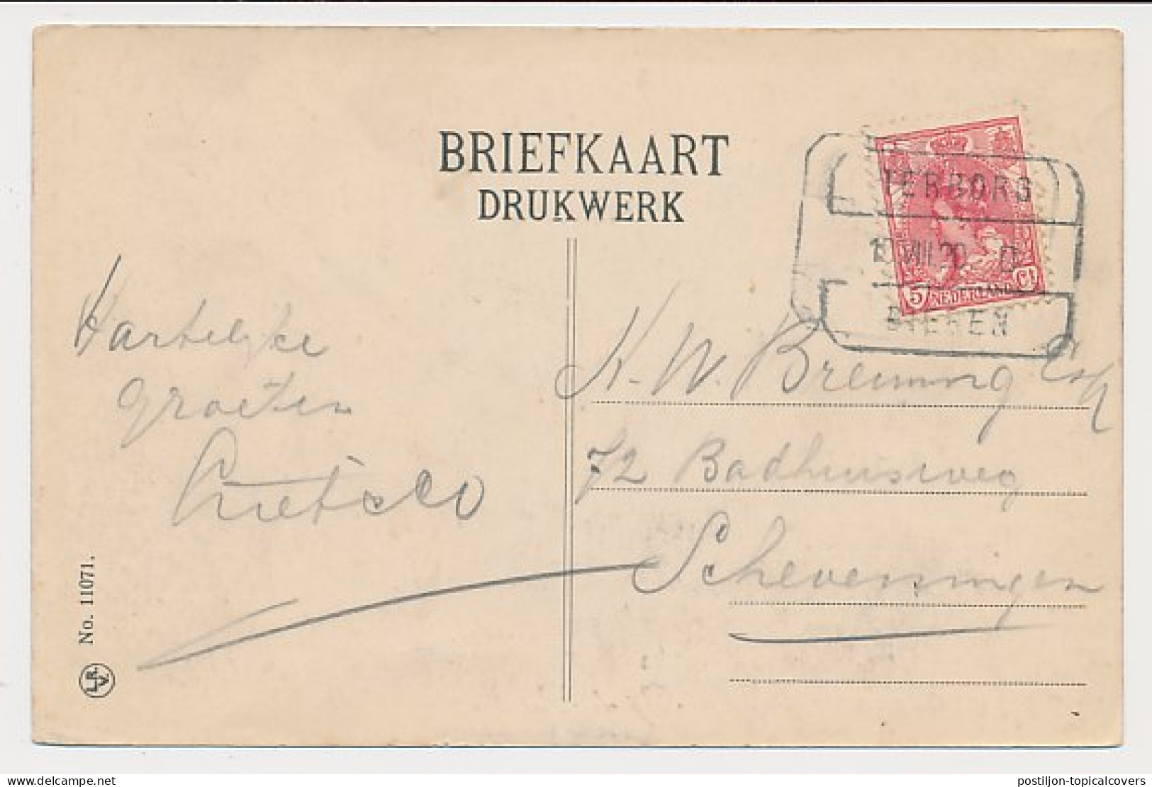Treinblokstempel : Terborg - Dieren C 1920 - Non Classés